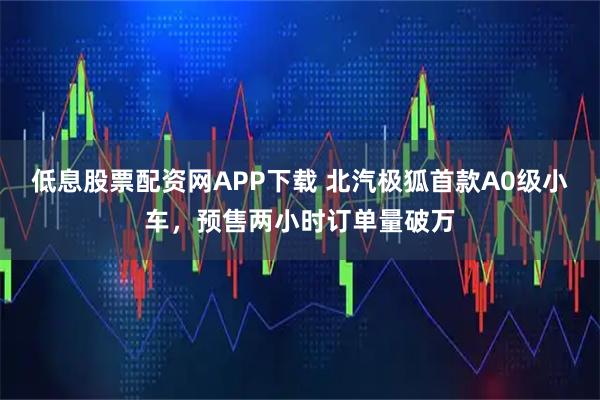 低息股票配资网APP下载 北汽极狐首款A0级小车，预售两小时订单量破万